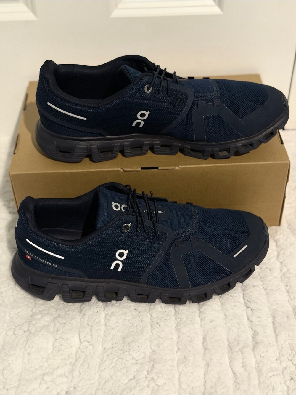 On Cloud 6 Men's Navy Mesh Athletic Running Sneakers